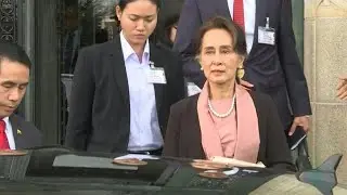 Aung Saan Suu Kyi leaves ICJ after leading Myanmar's defence | AFP