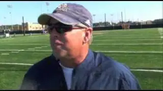 Running backs coach Tim Hinton sees improvement