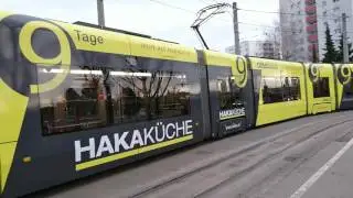 Straßenbahnen bei der Universität am 7.3.2017