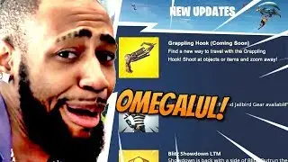 DAEQUAN REACTS TO NEW GRAPPLE HOOK IN FORTNITE! (Fortnite Stream Highlights)