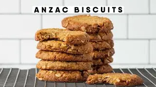 Chewy Anzac Biscuits Recipe | Traditional Aussie Cookies with a Crunch