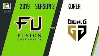 Fusion University vs Gen.G esports (Part 2) | OWC 2019 Season 2: Korea