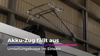 Akku-Zug f&auml;llt aus &ndash; Umleitungsbusse im Einsatz