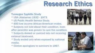 Research Ethics involving Human Subjects