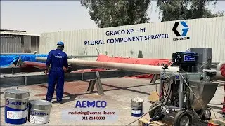 HEMPADUR 87540 used for pipe coating sprayed by GRACO XP hf #Gafourah #aemco #gracopaintsprayers