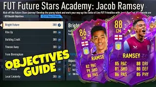 HOW TO COMPLETE JACOB RAMSEY OBJECTIVES FAST! - 88 Future Stars Academy Ramsey Objective - FIFA 23