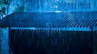 Сильный ночной дождь | Громкие звуки дождя для сна 🌧️ | Атмосфера для сна в темноте
