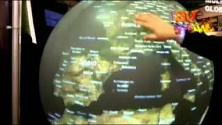 ISE 2012: Displax Demos Glass-Projected Capacitive Multi-Touch Table and Globe