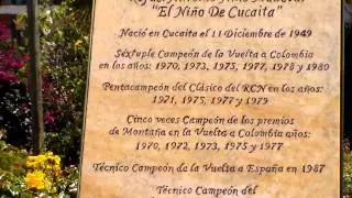 Homenaje al ciclista Rafael Antonio Ni&ntilde;o en Cucaita, Boyac&aacute;, Colombia
