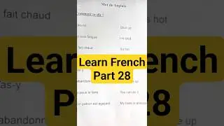 Learn French P28 #learnFrench #Frenchforginners #shorts #learnlanguages #Arabic #Chinese #English