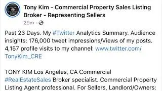 Past 23 Days. My #Twitter Analytics Summary. Audience insights: 176,000 tweet impressions/views