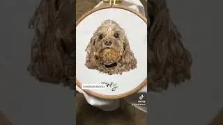 Oksana&rsquo;s embroidered pet portraits are out of this world. #shorts #embroidery #art #pets
