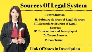 Sources of legal system | Legal system | law | Introduction to legal system | LLB Part 2