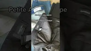 Straight leg jeans for Apple Shape body