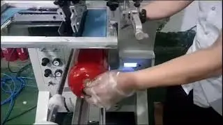 2 Color Cylinder Screen Printing Machine for Fire Extinguisher Silk Screen Printer for Round Bottles