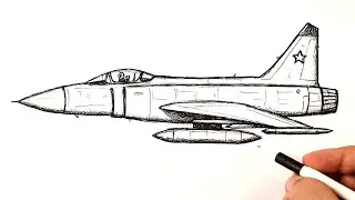 How to draw a Fighter plane easy