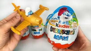 ЗОЛОТЫЕ СМУРФИКИ МАКСИ 2022 Киндер Сюрприз MAXI Kinder Surprise Gold Smurf&rsquo;s Goldene Schl&uuml;mpfe