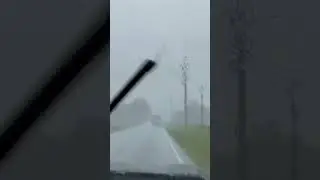 Turn on your fog lights and drive carefully during heavy rain! #rain #thunder #safedriving  #shorts