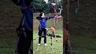 🏹 Watch This Archer&rsquo;s Insane Accuracy &ndash; No Misses! 🔥🎯 #archeryskills #recurvebow