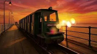 Hythe Pier Sunset | 1-Hour 4K Ambience &mdash; Ocean Waves & Historic Pier Train ASMR (No Music)