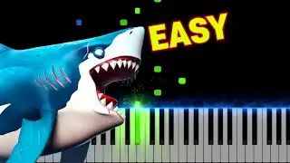 Hungry Shark World - Main Theme | EASY Piano Tutorial + Sheet Link 🎵