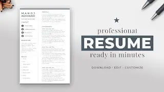 How to Create Responsive Resume Website using HTML and CSS | Resume CV design in HTML CSS