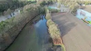 Hochwasser 2023 in Rheine Bentlage
