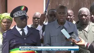 EDUCATION : LE MINISTRE JEAN LUC MOUTHOU VISITE DES ECOLES DE LA SOUS-PREFECTURE DE NZAMBI.