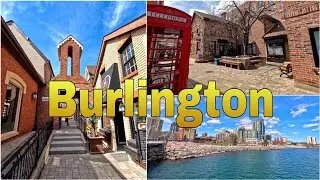 [4K] 🇨🇦 BURLINGTON VILLAGE SQUARE | Brant Street Pier & Waterfront | Ontario
