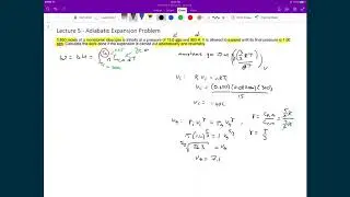 Lecture 5 (2 of 5) - Adiabatic Expansion Work