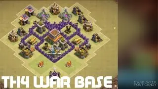 TH4 WAR BASE! WORKS WELL! ANTI GIANT!