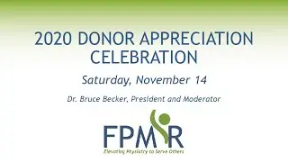 Virtual Donor Celebration 11-14-2020