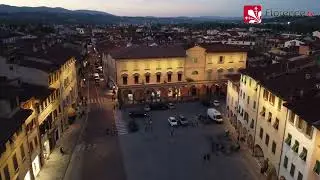 🚀 DRONE - La nuova illuminazione in piazza Ficino a Figline Valdarno