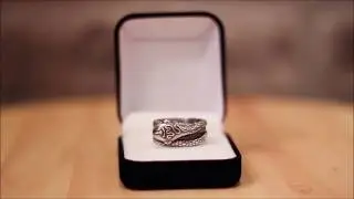 Occult Ring Snake Ring Silver Ouroboros Ring - Vintage Finish