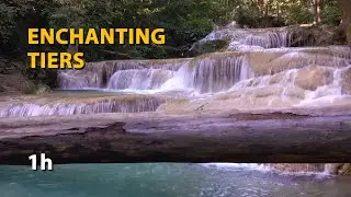 Enchanting Tiers 1h - HD Nature Video - Beauty of a Multilevel Waterfall - Sleep/Study/Meditate