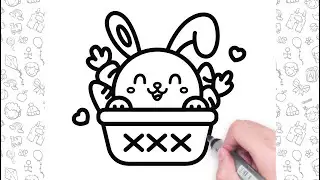 🐰💕 Cute Bunny Drawing Easy Step by Step | Cute Drawings