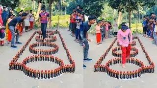 ʼʼমজার গোল বৃত্তের চ্যালেঞ্জ! আজকের খেলাটি গ্রামের সবাই উপভোগ করলো🎉