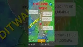 ditwah Cyclone 🌀 path # Cyclone #space # rainfall #universe # ilangai#shrots