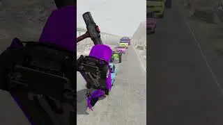 Big & Small Colorful Cars vs Giant Hammer #213 | BeamNG.drive