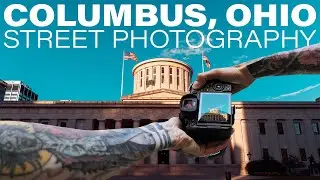 Street Photography in Columbus, Ohio at Sunset - Canon R5 24 105mm