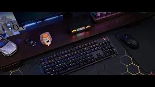 RAPOO V500Pro Mechanical Keyboard, 104-Key Full Size, Brown Switch