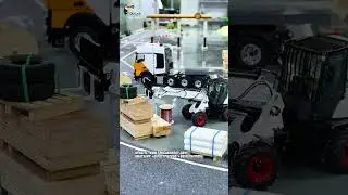 1/14 RC FORK LOADERRC WORKING: REALISTIC CONSTRUCTION SCENE WITH SCALE MODELS!