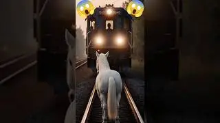 Incredible Story: Horse Protects Train from Danger#shorts #horse #horserescue #trainrescue #animals