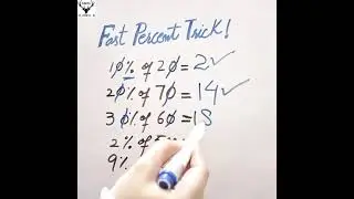 Mind Maths 13: Fast Percentage Trick #deermaths #shorts #ytshorts #reels #viral #trending #live