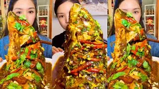 Eating Spicy Big Fish Fry Mukbang | Eating Fish Curry | Fish Head Curry | ASMR eating videos