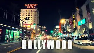 Sunday Night Drive in Los Angeles | Iconic Scenic Downtown LA to Hollywood, 4K HDR