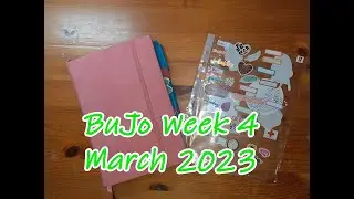 Plan With Me - March 2023 - Week 4 - Stickers in my Bullet Journal | MelPinkBuJo