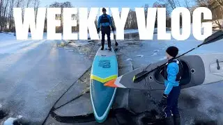 Backyard river gets fully open. Kayaking & SUP Paddle boarding outdoor paddle vlog.