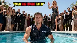Single Dad Janitor Pushed Into Pool, Everyone Laughed&mdash;Then a Billionaire Stepped In and Shocked All