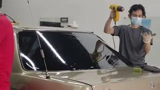 tinted kereta heat shrinking back window honda